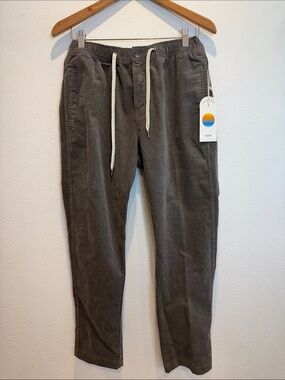 Vuori Men's Corduroy Drawstring Pants in Charcoal Gray New with Tags size Medium